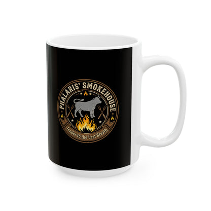 Phalaris Smokehouse Brazen Bull Ceramic Mug, (11oz, 15oz)