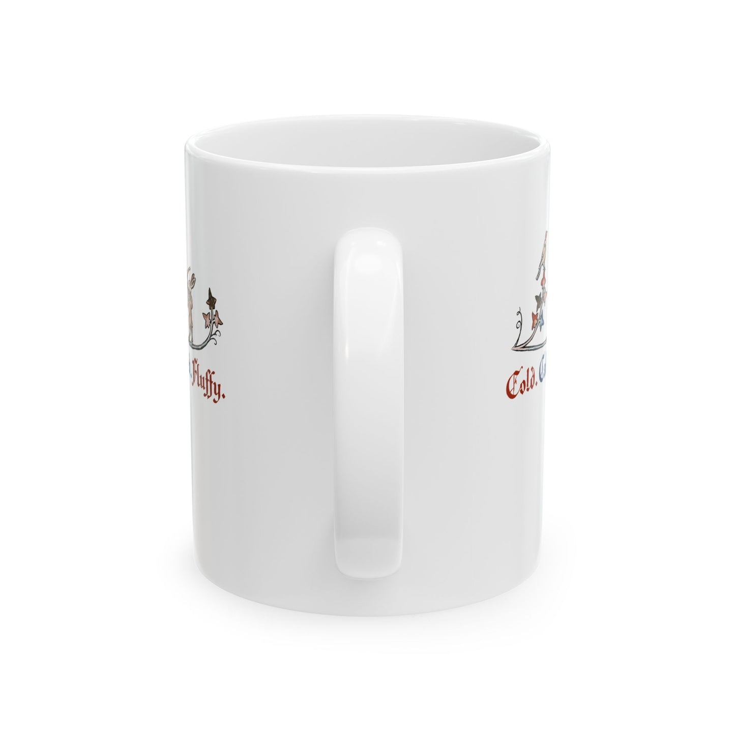 Cold Calculated Fluffy Rabbit Archer Medieval Marginalia Ceramic Mug, (11oz, 15oz)