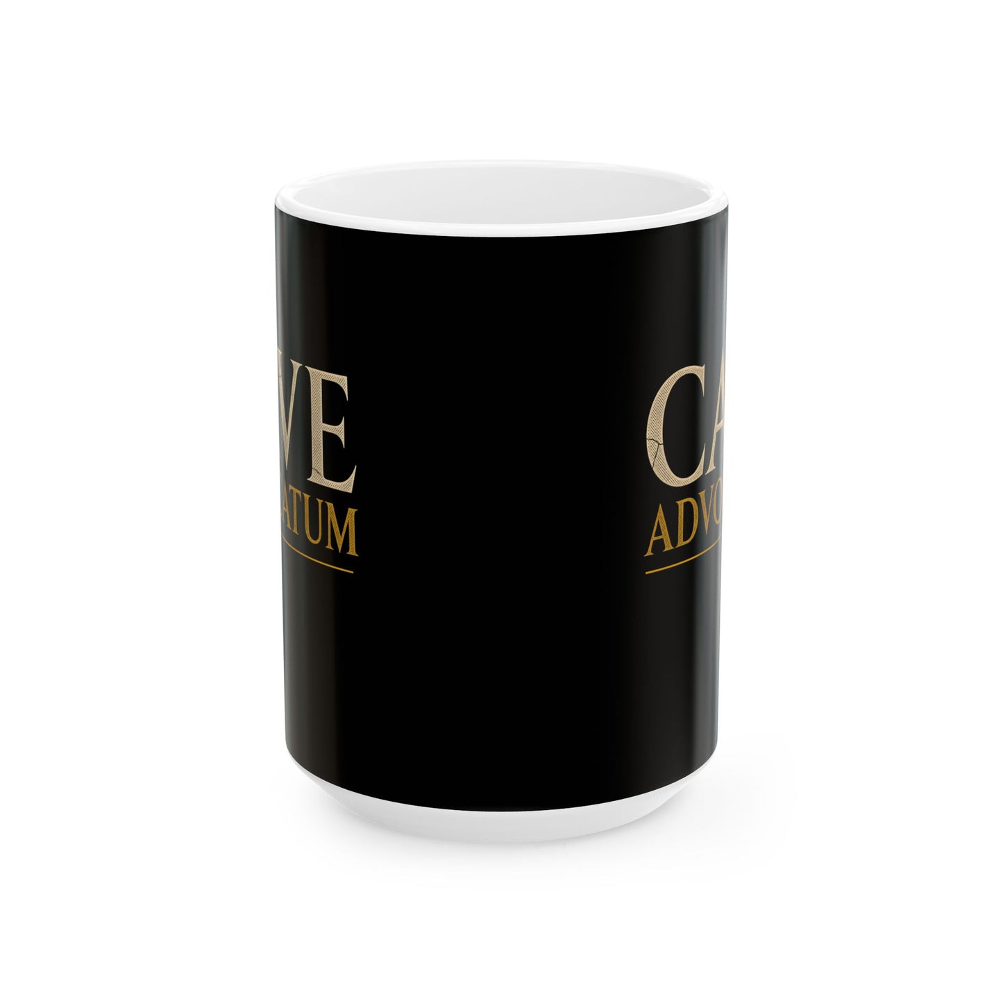 Carved Style Cave Advocatum Beware the Lawyer Ceramic Mug, (11oz, 15oz)