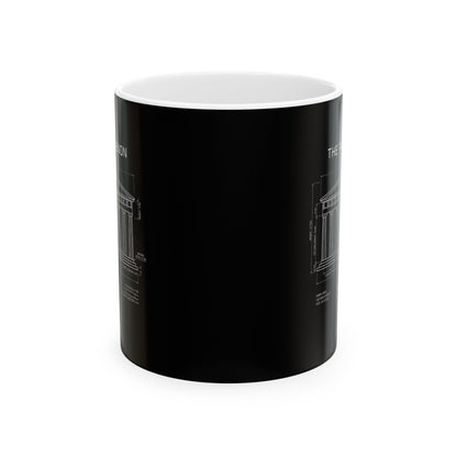 Parthenon Schematic Ceramic Mug, (11oz, 15oz)