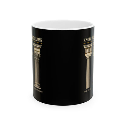Know Your Greek Columns Ceramic Mug, (11oz, 15oz)