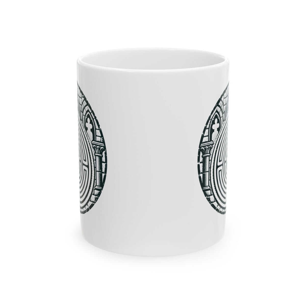 Chartres Cathedral Labyrinth Ceramic Mug, (11oz, 15oz)