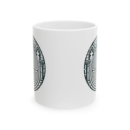 Chartres Cathedral Labyrinth Ceramic Mug, (11oz, 15oz)