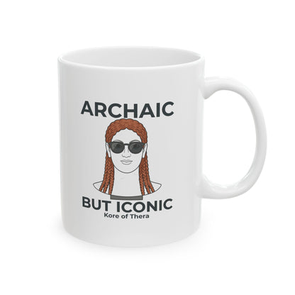 Kore of Thera Archaic Iconic Ceramic Mug, (11oz, 15oz)