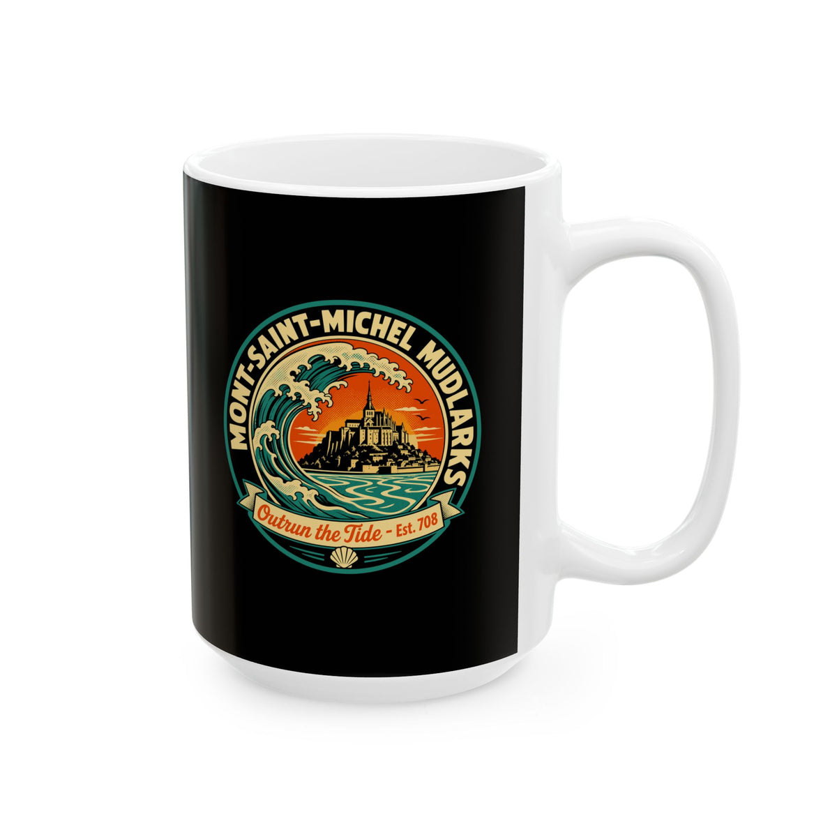 Mont Saint Michel Mudlarks Ceramic Mug, (11oz, 15oz)