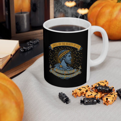 Aurelius Quote Running with the Stars Ceramic Mug, (11oz, 15oz)