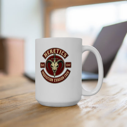 Heretics Inquisition Evasion Crew Ceramic Mug, (11oz, 15oz)