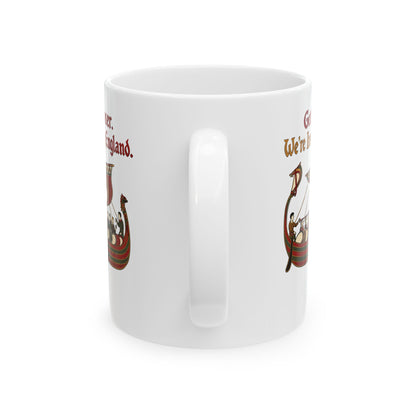 Get in Loser Norman Conquest Tapestry Ceramic Mug, (11oz, 15oz)