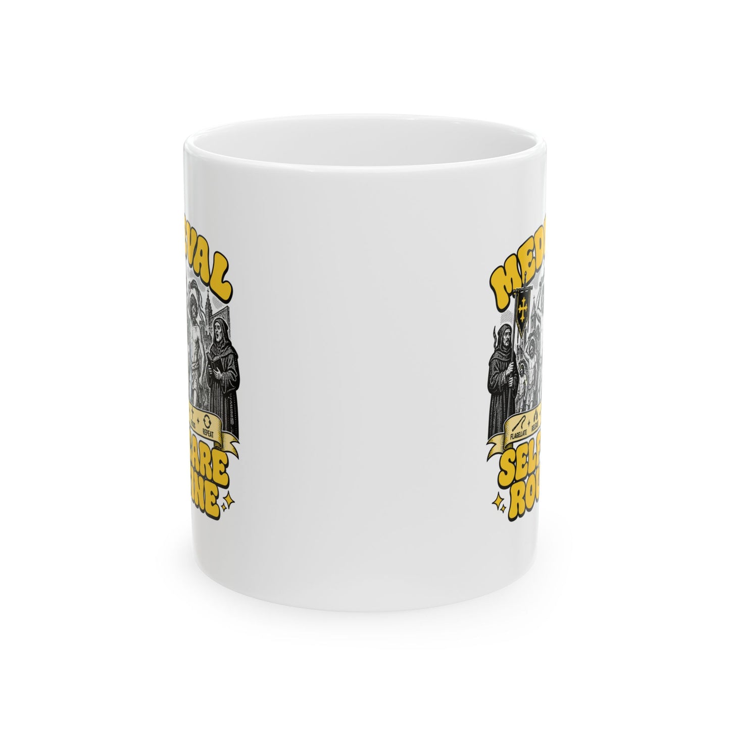 Flagellants Medieval Self Care Ceramic Mug, (11oz, 15oz)