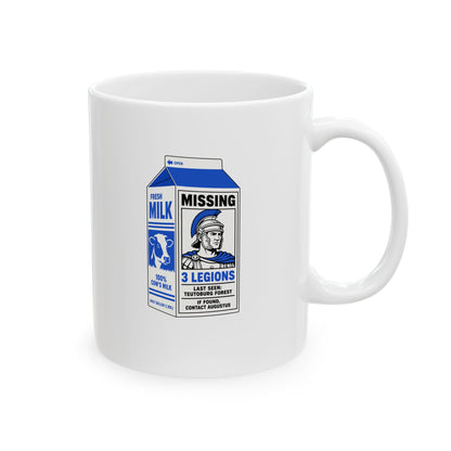Milk Carton Teutoburg Forest Roman Legions Missing Ceramic Mug, (11oz, 15oz)