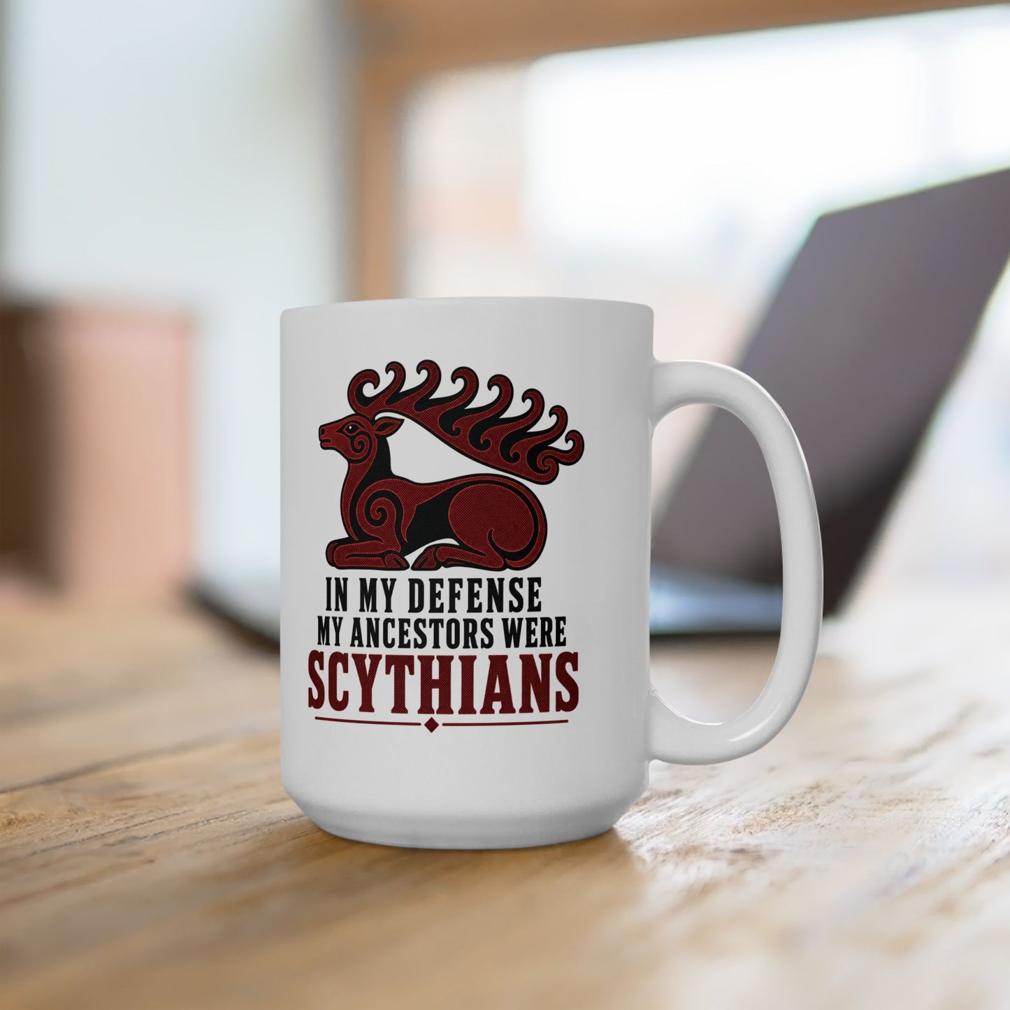 In My Defense My Ancestors Were Scythians Ceramic Mug, (11oz, 15oz)