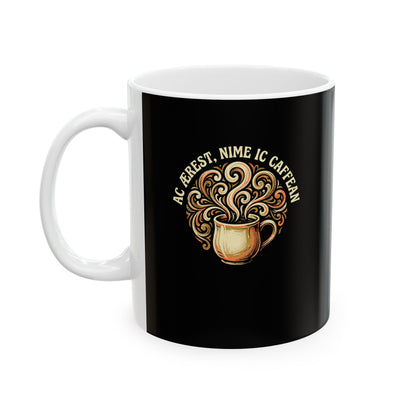 But First Coffee in Old English Ceramic Mug, (11oz, 15oz)