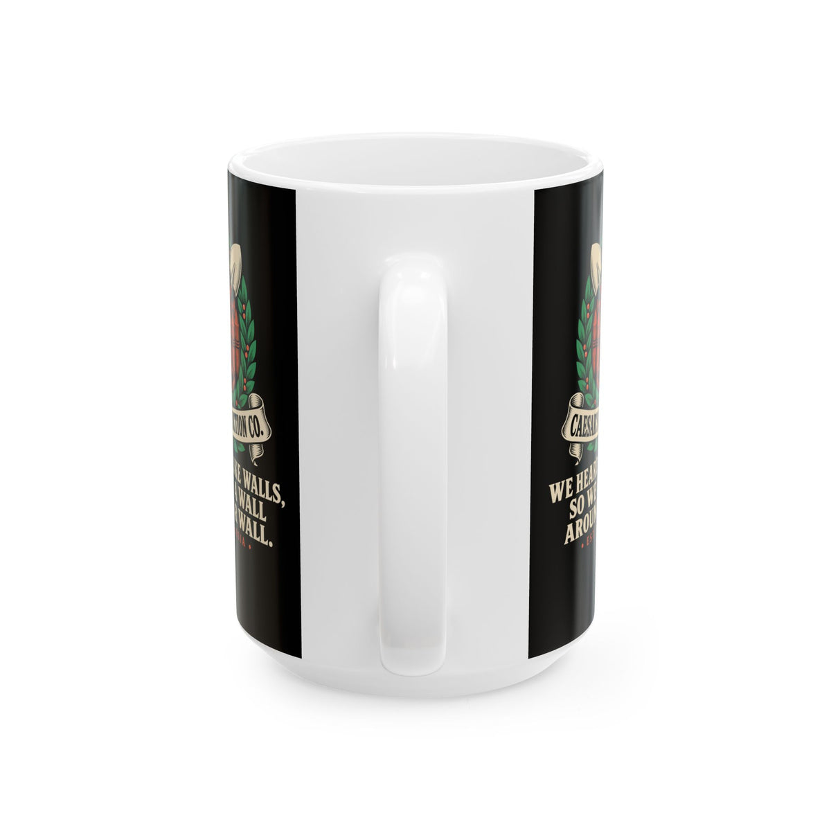 Caesar's Construction Co Crossed Shovels Ceramic Mug, (11oz, 15oz)