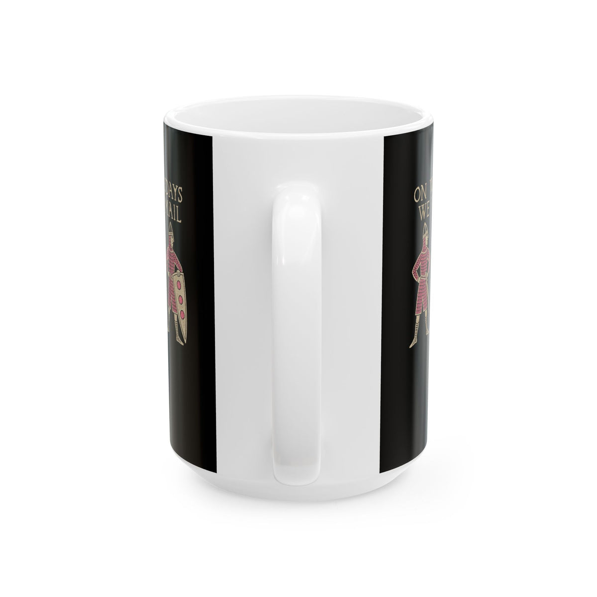 On Wednesdays We Wear Mail Tapestry Ceramic Mug, (11oz, 15oz)