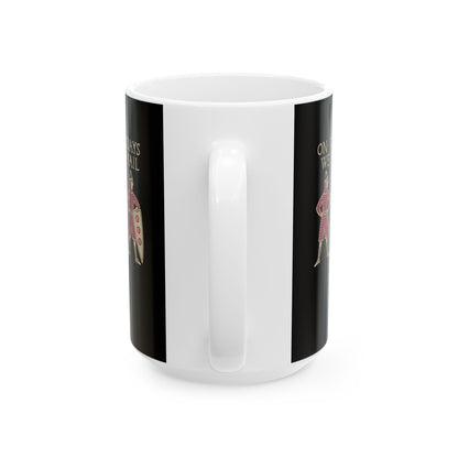 On Wednesdays We Wear Mail Tapestry Ceramic Mug, (11oz, 15oz)