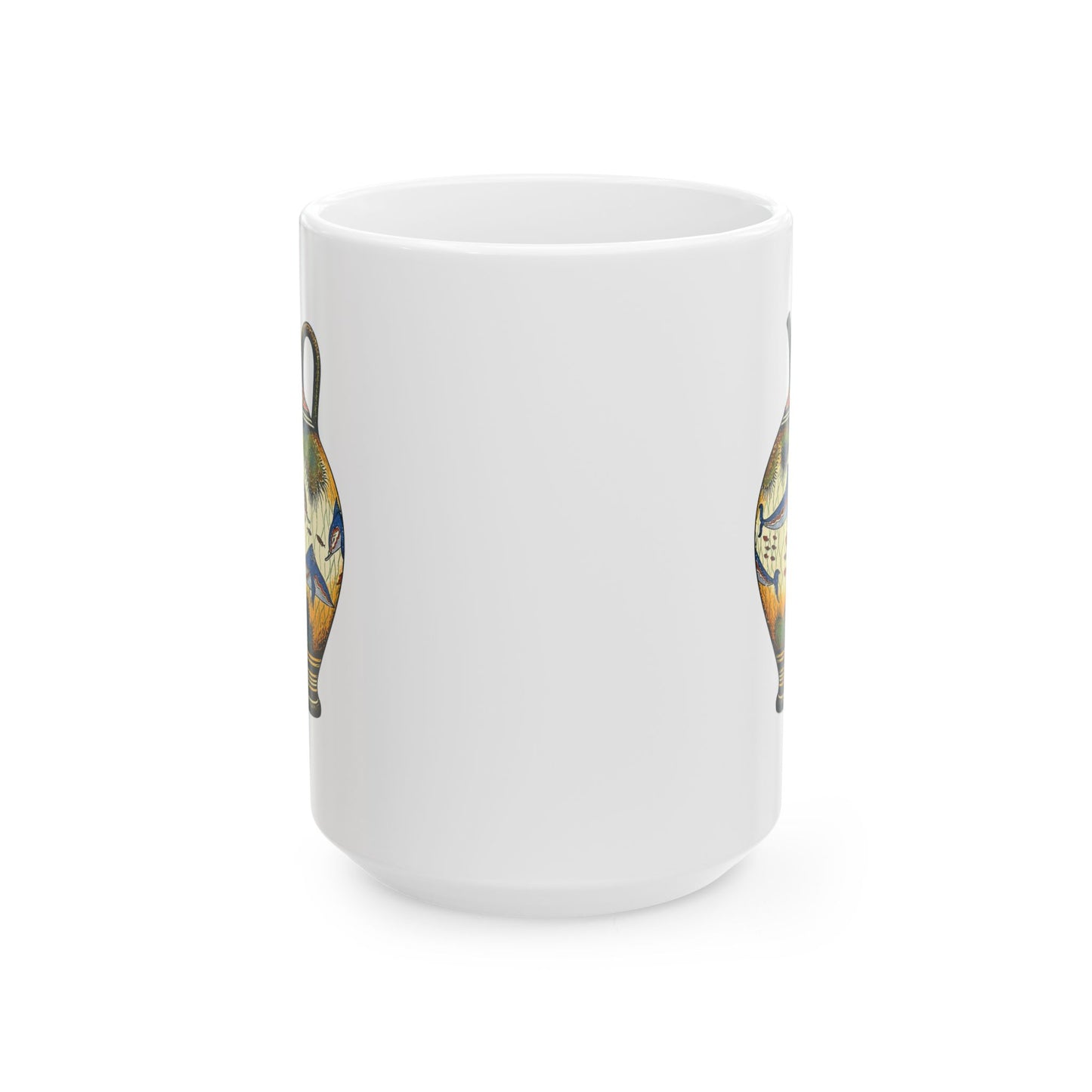 Minoan Dolphin Vase Ceramic Mug, (11oz, 15oz)