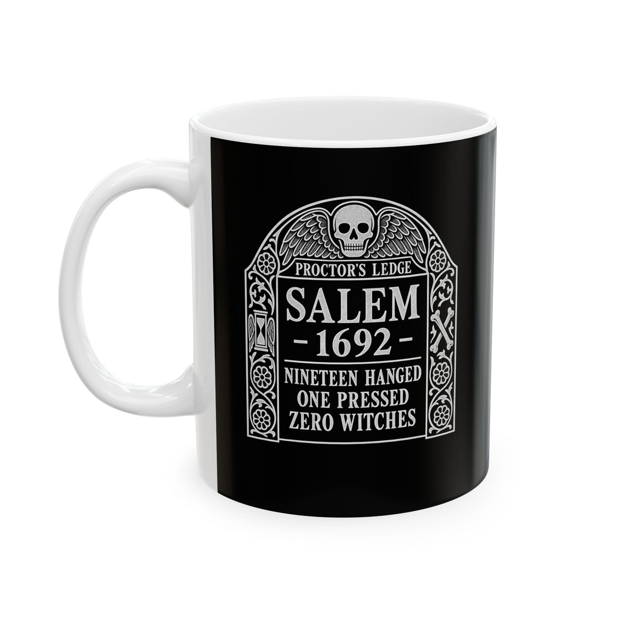 Proctor's Ledge Salem 1692 Zero Witches Ceramic Mug, (11oz, 15oz)