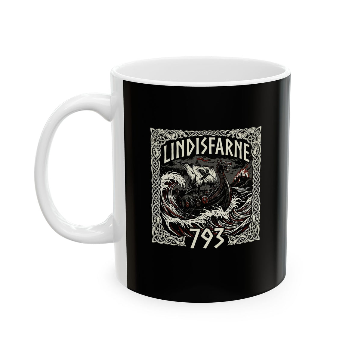 Viking Raid on Lindisfarne Ceramic Mug, (11oz, 15oz)