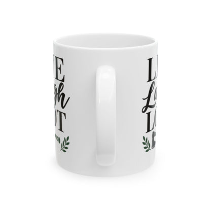 Live Laugh Loot Farmhouse Sign Ceramic Mug, (11oz, 15oz)