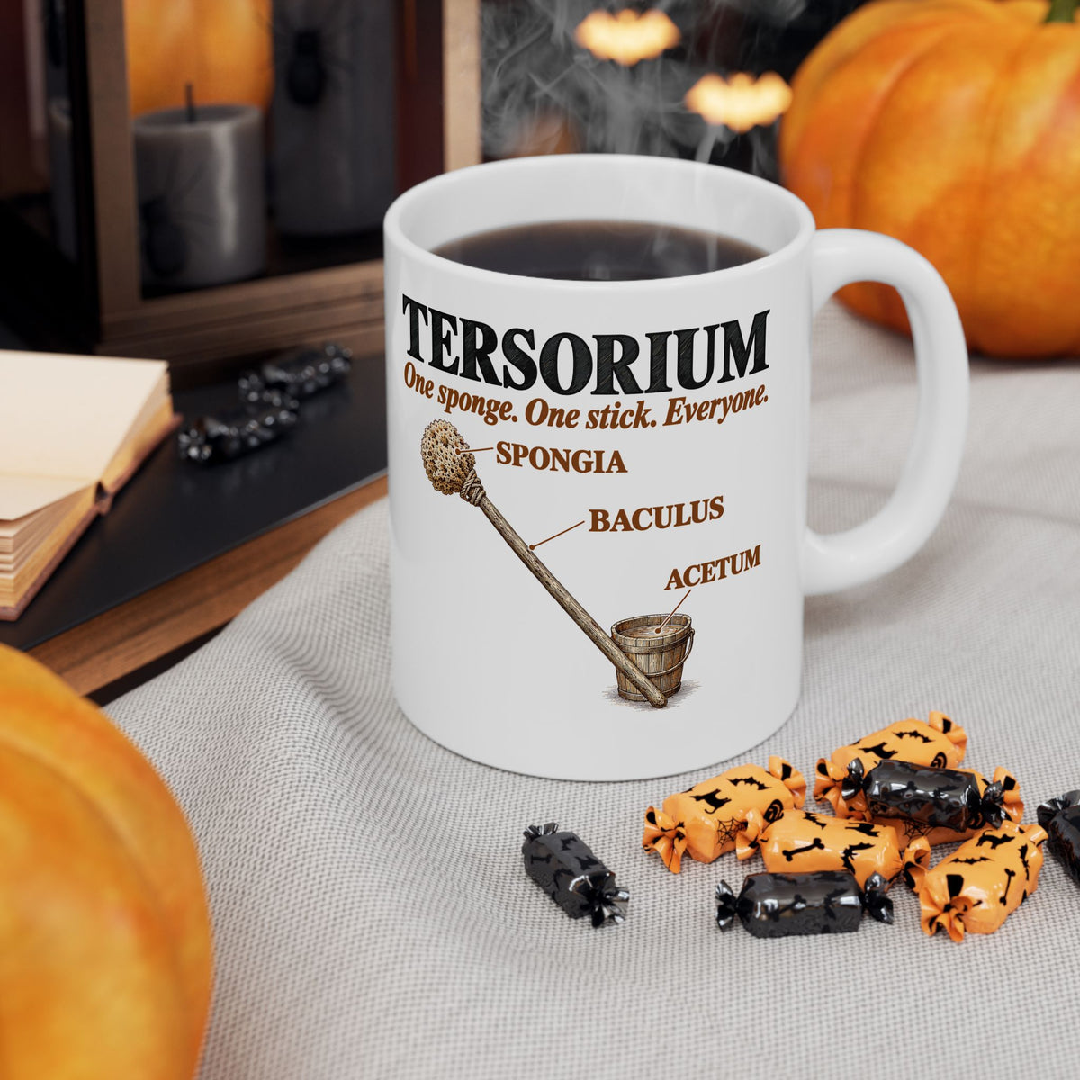 Latrine Sponge Tersorium Ceramic Mug, (11oz, 15oz)