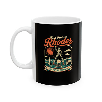 Colossus of Rhodes Visit Rhodes Ceramic Mug, (11oz, 15oz)