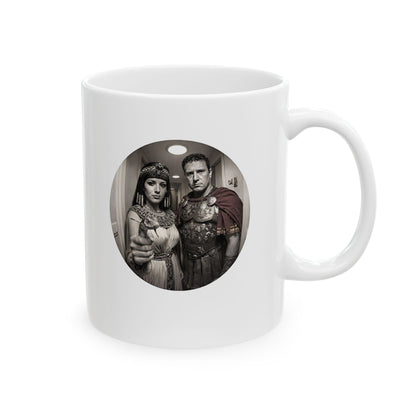 Peephole View Antony and Cleopatra Ceramic Mug, (11oz, 15oz)