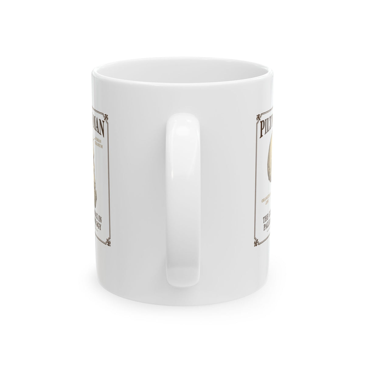Piltdown Man Scientific Illustration Ceramic Mug, (11oz, 15oz)