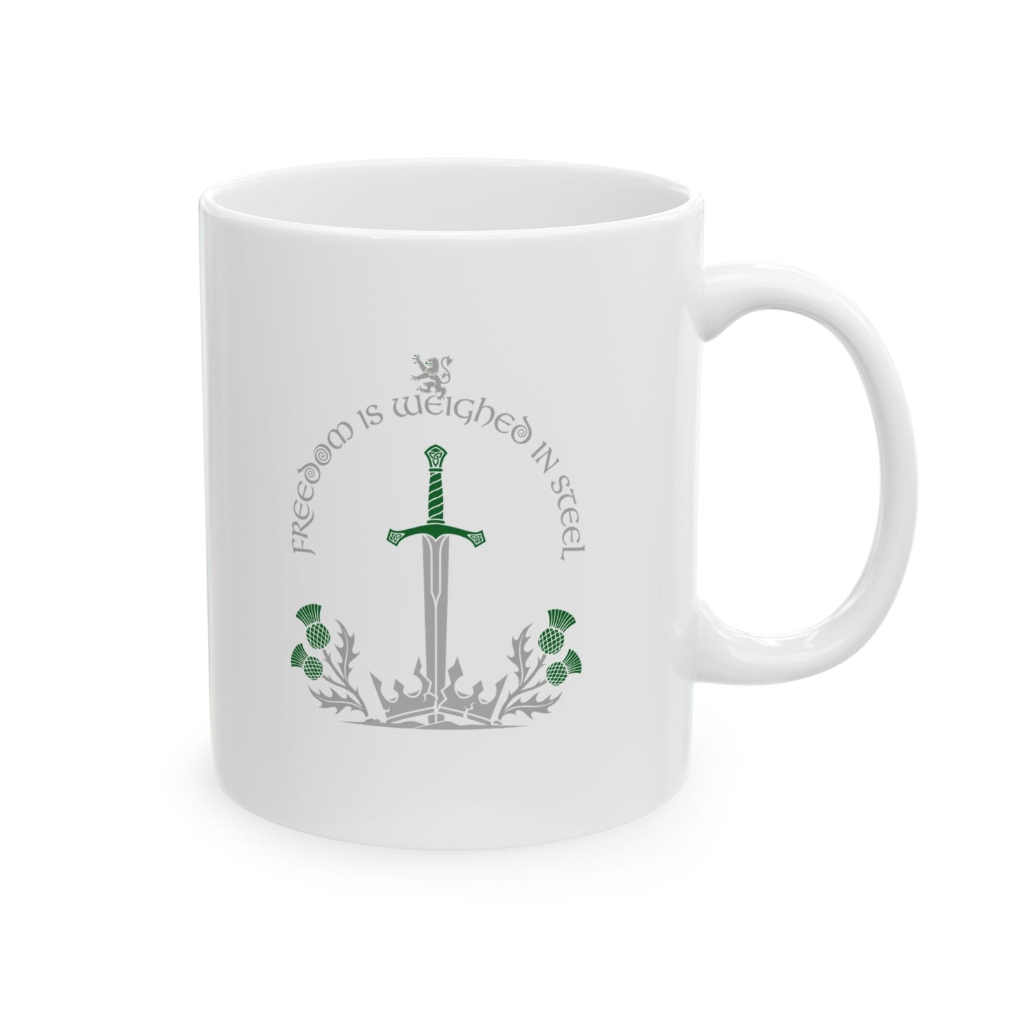 Scottish Freedom is Weighed in Steel Ceramic Mug, (11oz, 15oz)