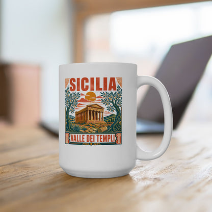 Agrigento Valley of the Greek Temples Ceramic Mug, (11oz, 15oz)