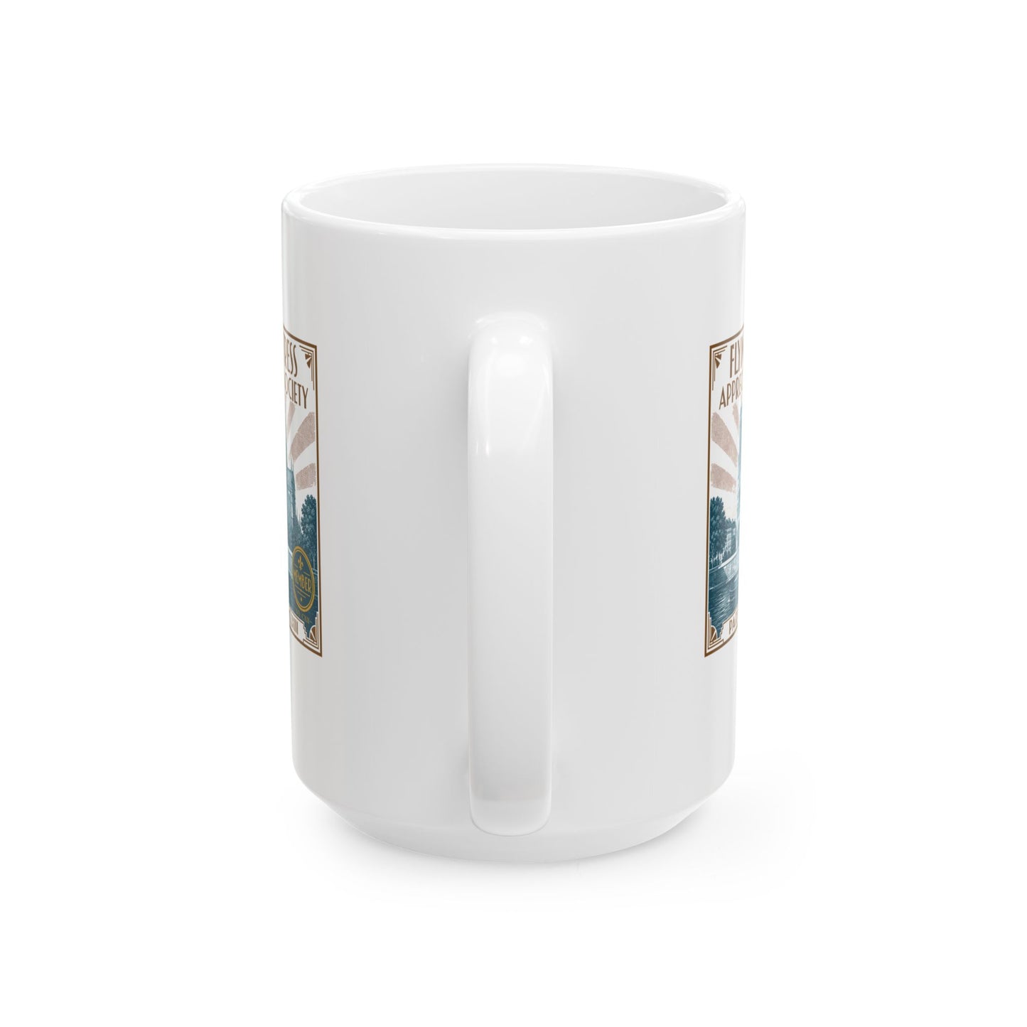 Flying Buttress Appreciation Art Nouveau Ceramic Mug, (11oz, 15oz)