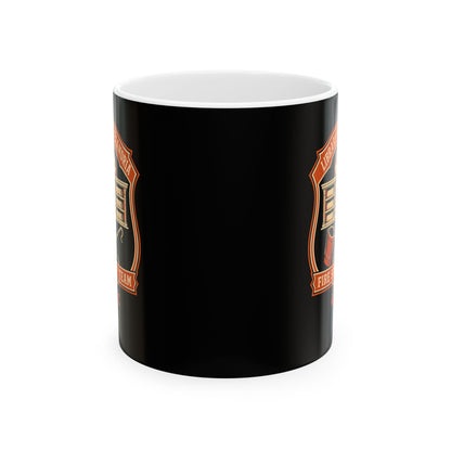 Library Alexandria Fire Safety Ceramic Mug, (11oz, 15oz)