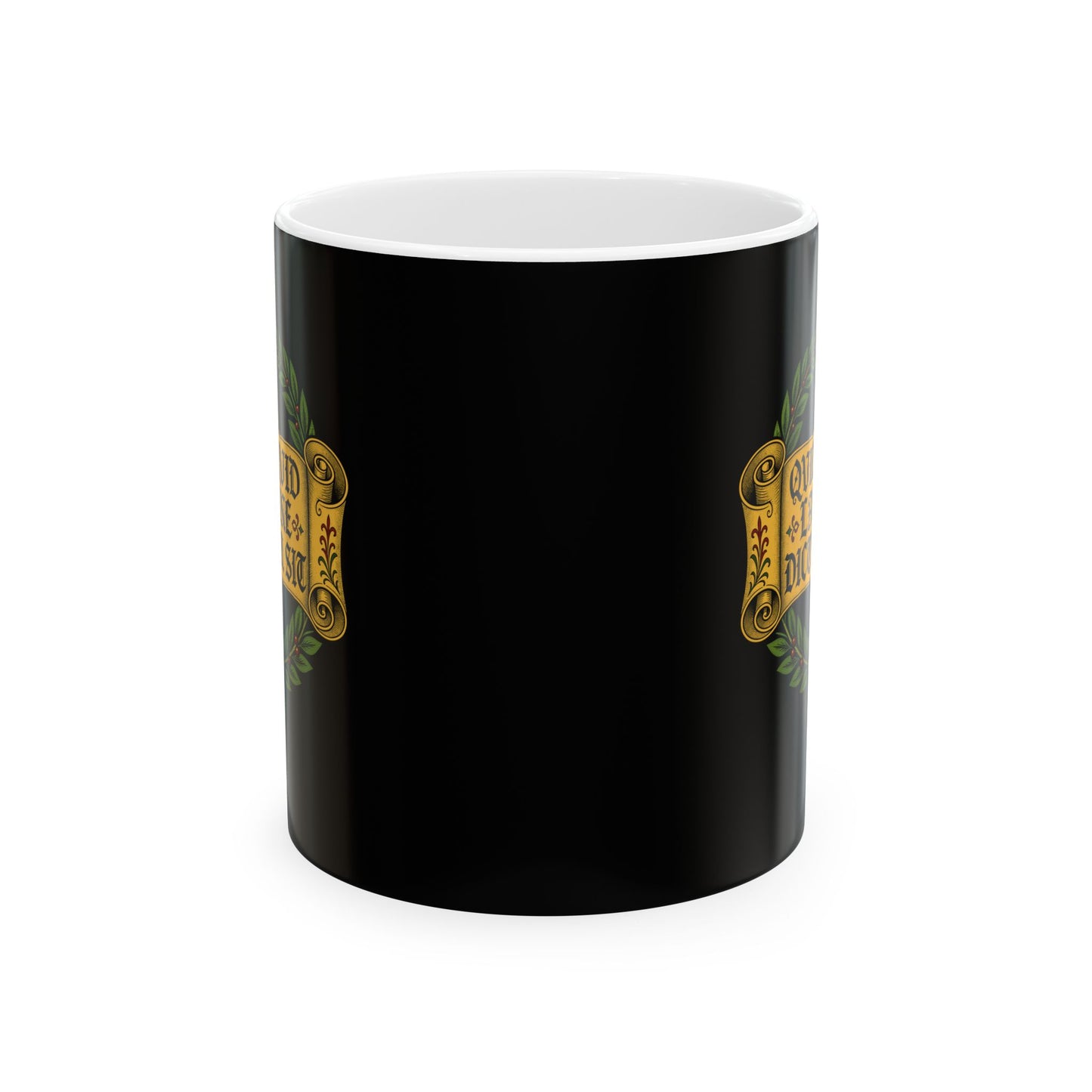 QuidQuid Latine Dictum Sit Sounds Good Latin Ceramic Mug, (11oz, 15oz)