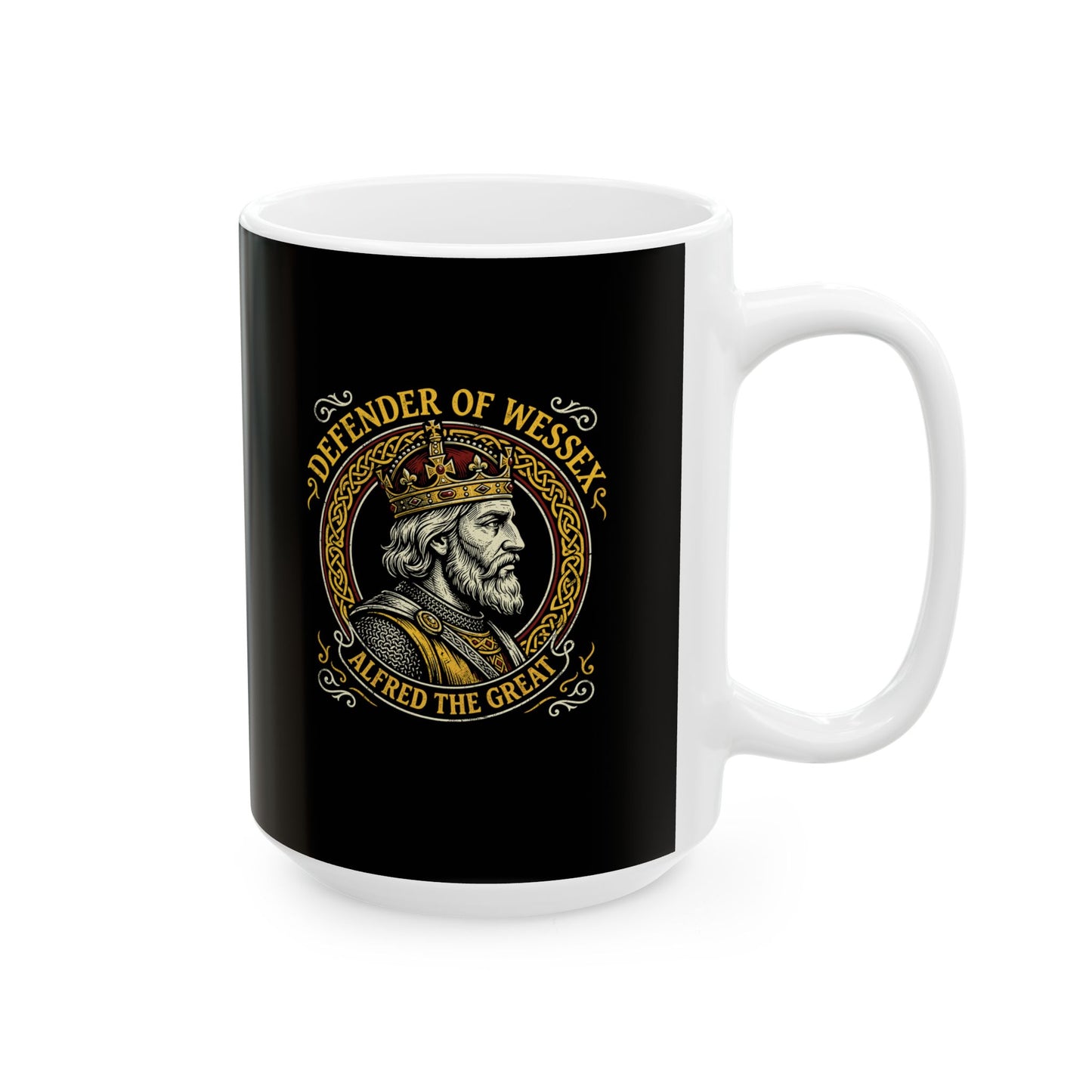 Alfred the Great Defender of Wessex Ceramic Mug, (11oz, 15oz)