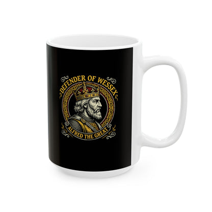 Alfred the Great Defender of Wessex Ceramic Mug, (11oz, 15oz)