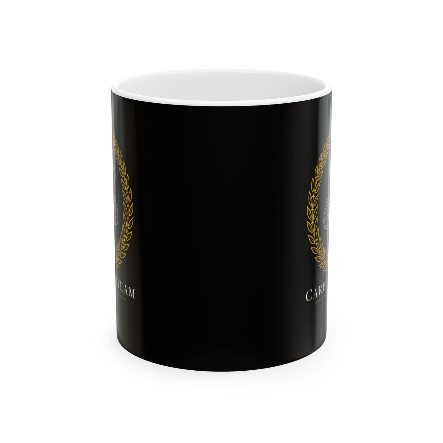 Carpe Caffeam Minimalist Ceramic Mug, (11oz, 15oz)