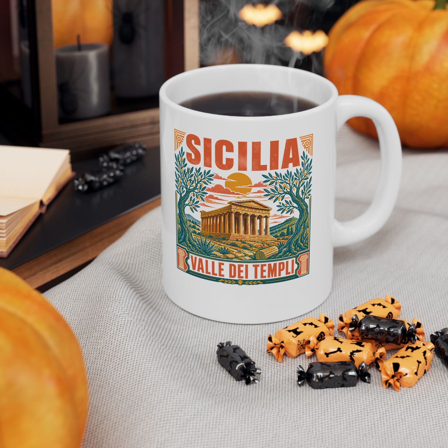 Agrigento Valley of the Greek Temples Ceramic Mug, (11oz, 15oz)