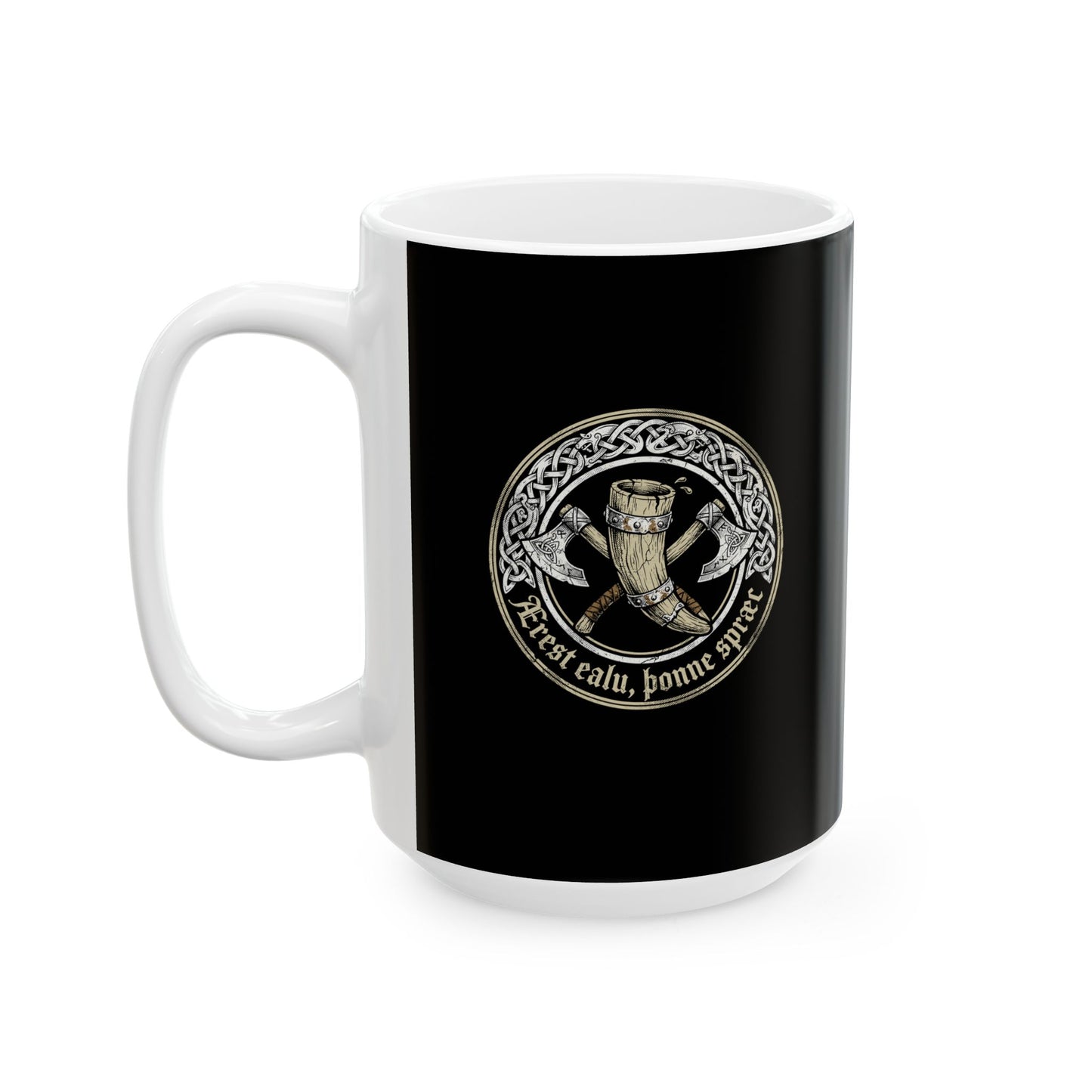 First Ale Then Speak Old English Ceramic Mug, (11oz, 15oz)