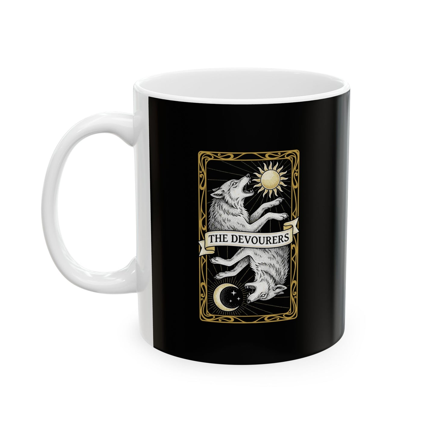 Sköll & Hati Tarot the Devourers Ceramic Mug, (11oz, 15oz)