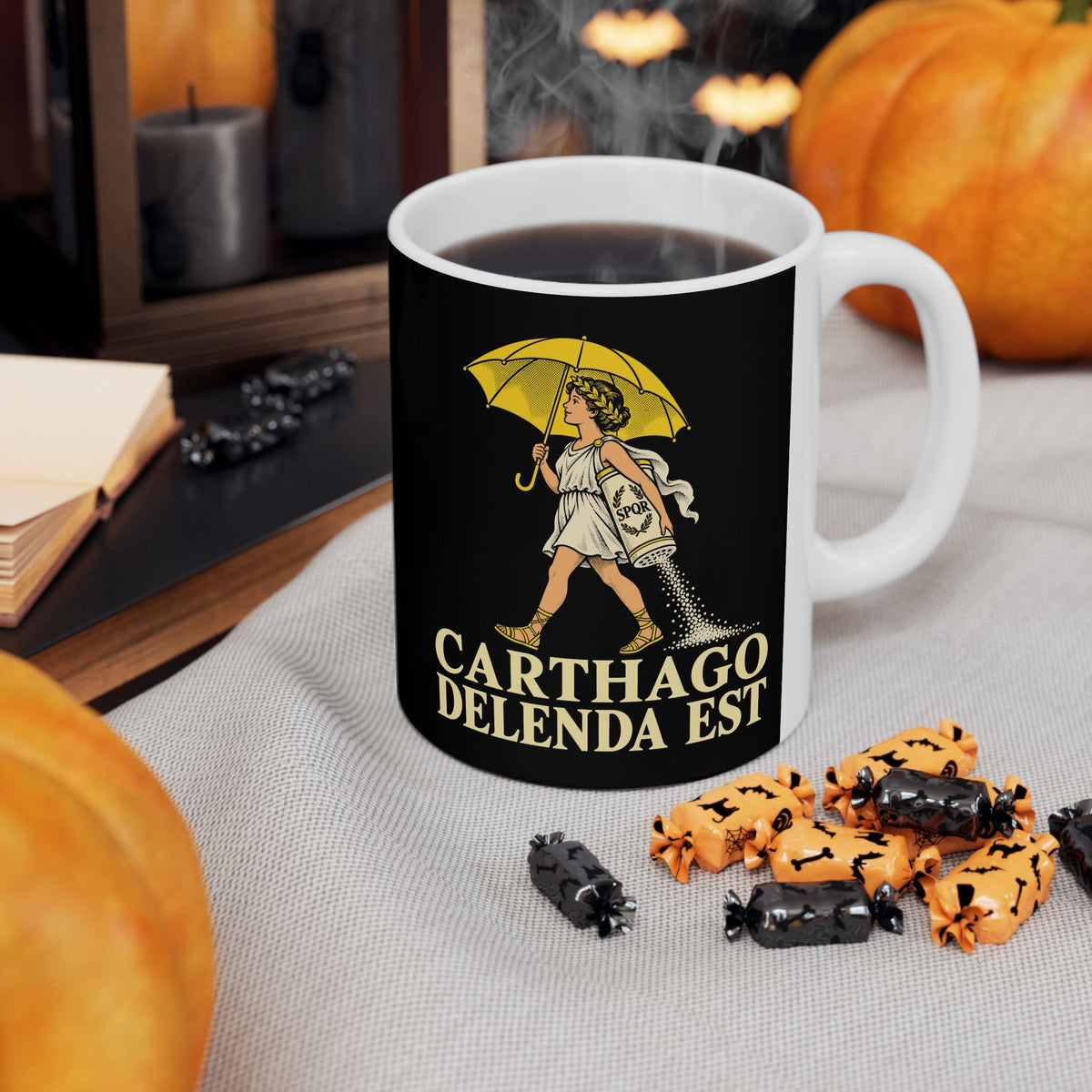 Carthago Delenda Est Salt Girl Lithograph Ceramic Mug, (11oz, 15oz)