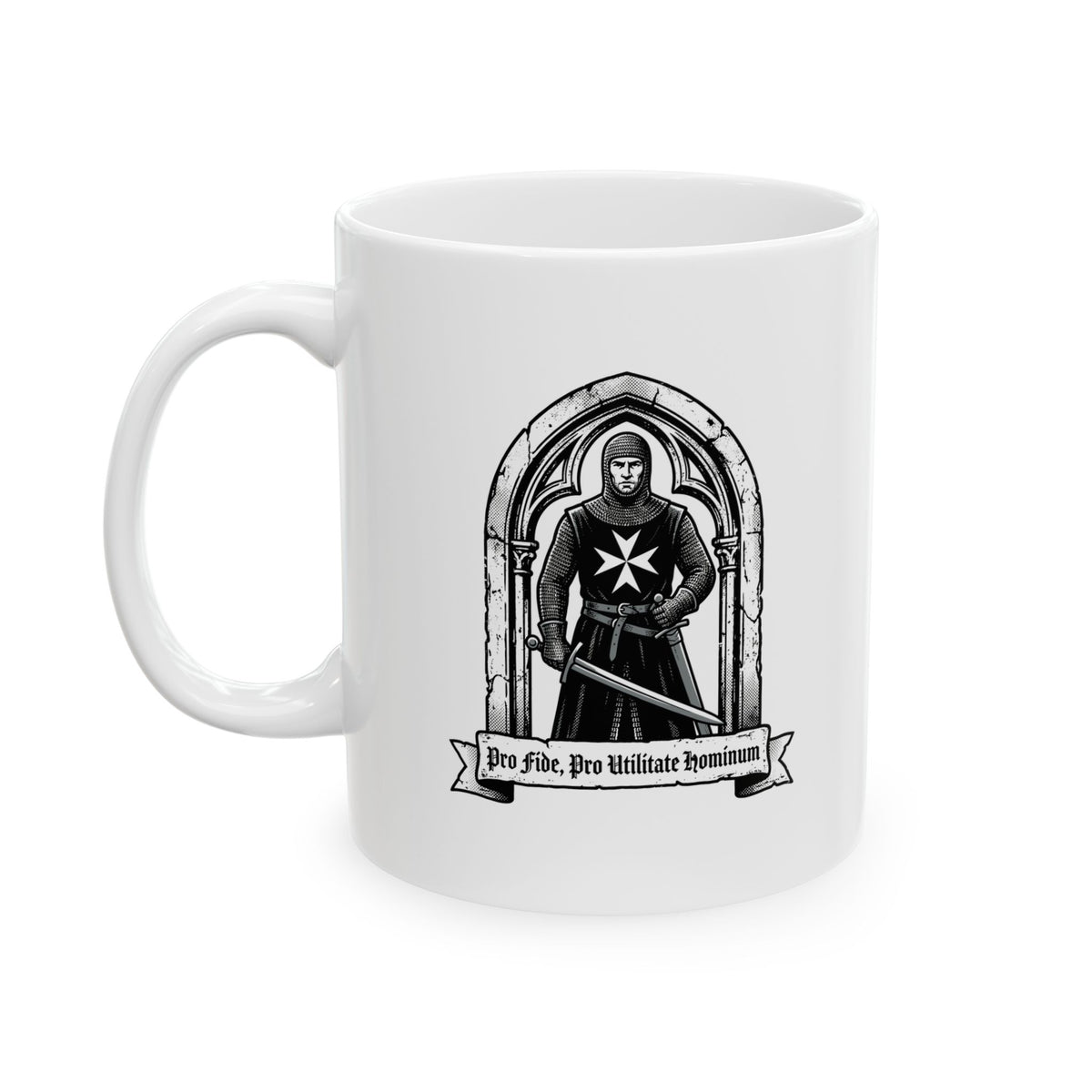 Knight Hospitaller For Faith For Benefit of Man Ceramic Mug, (11oz, 15oz)