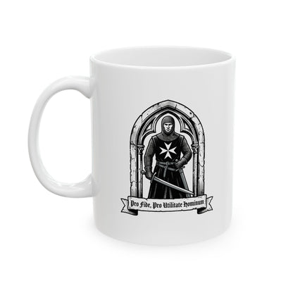 Knight Hospitaller For Faith For Benefit of Man Ceramic Mug, (11oz, 15oz)