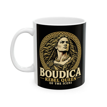 Boudica Rebel Queen Engraved Ceramic Mug, (11oz, 15oz)