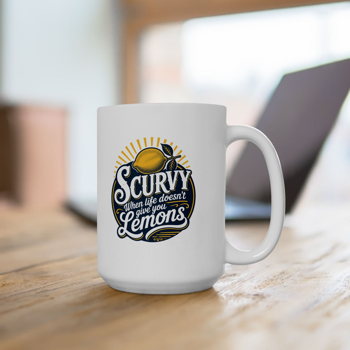 Scurvy Lemons Ceramic Mug, (11oz, 15oz)