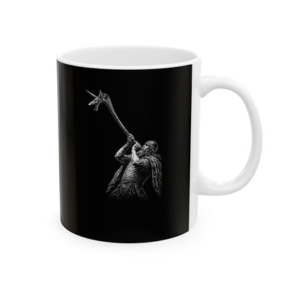 Celtic Warrior with Carnyx Ceramic Mug, (11oz, 15oz)