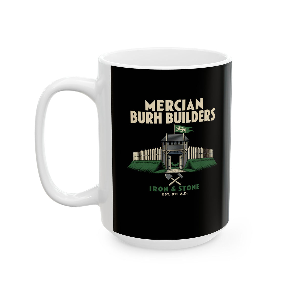 Mercian Burh Builders Iron and Stone Ceramic Mug, (11oz, 15oz)
