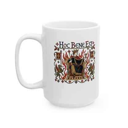 This is Fine Latin Medieval Tapestry Ceramic Mug, (11oz, 15oz)