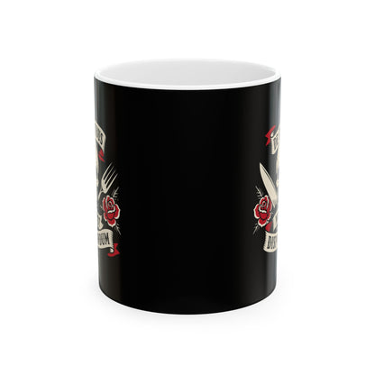 De Gustibus Non Est Disputandum Matters of Taste Tattoo Ceramic Mug, (11oz, 15oz)