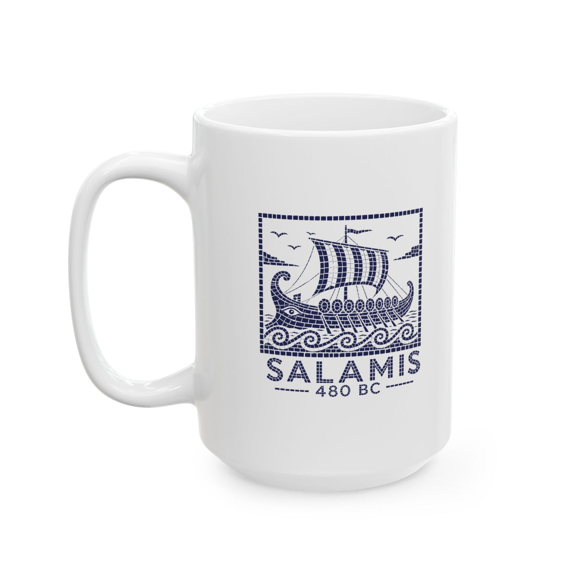 Ancient Greek Naval Battle of Salamis Ceramic Mug, (11oz, 15oz)