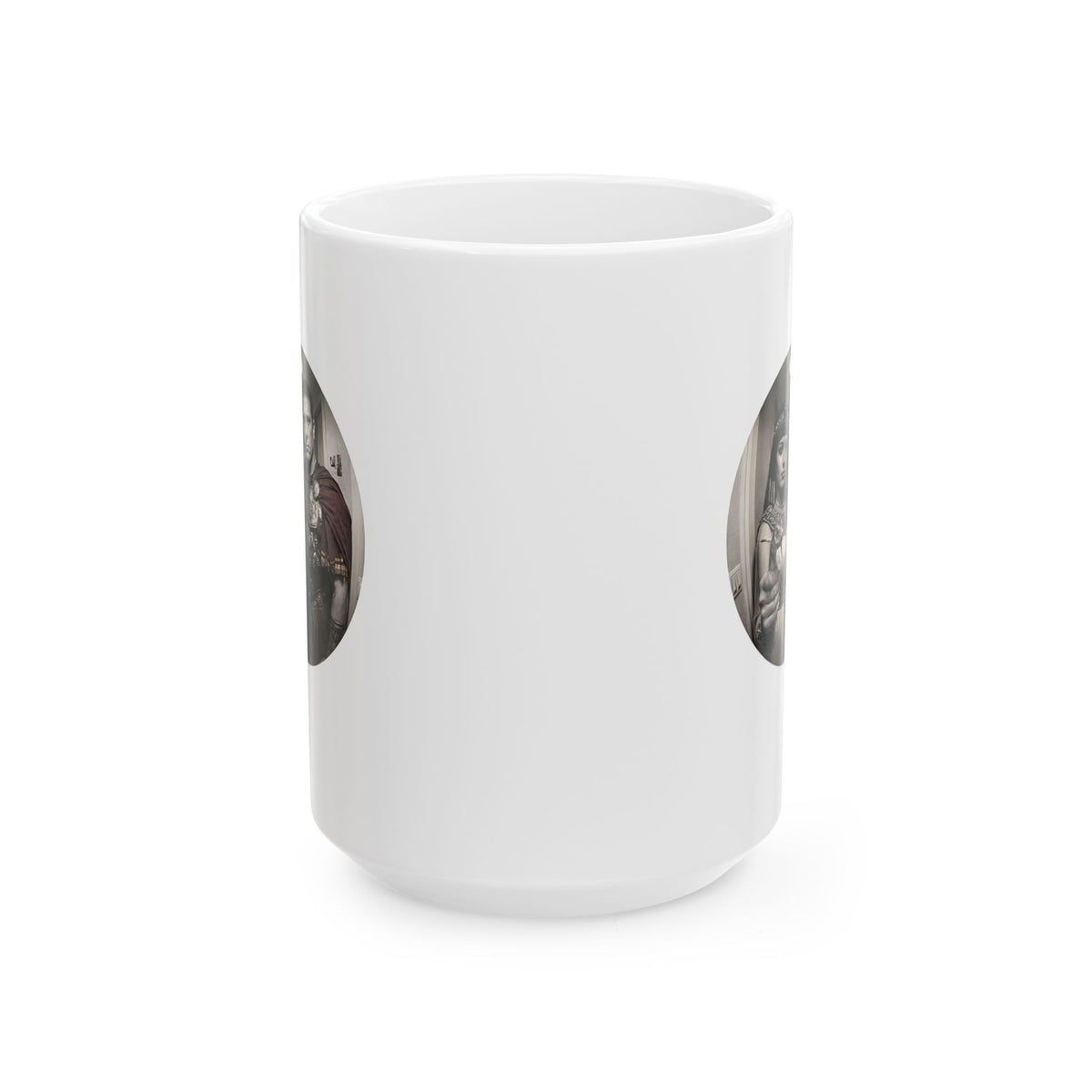 Peephole View Antony and Cleopatra Ceramic Mug, (11oz, 15oz)