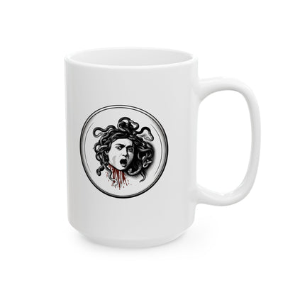 Caravaggio's Medusa B&W Ceramic Mug, (11oz, 15oz)